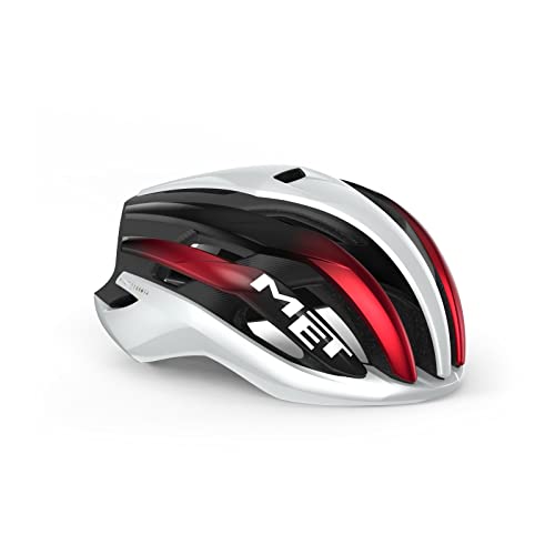 MET Sport Helm Trenta MIPS Metall glänzend Helmet, Schwarz/Rot (Mehrfarbig), S von MET