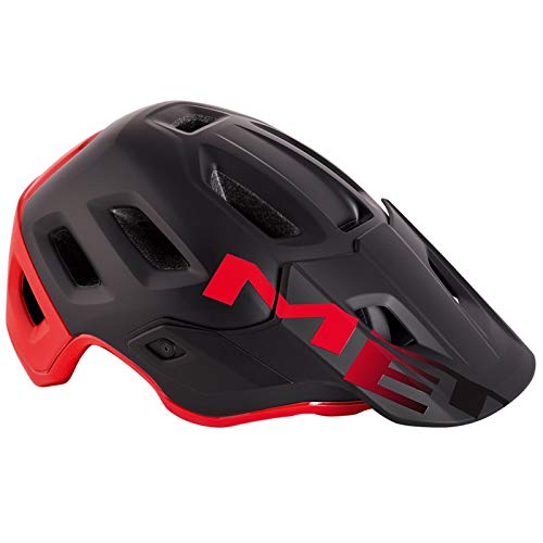 MET m3hm112 m0rn1 Helm - M, Schwarz - Rot, Unisex von MET