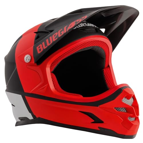 Met Helm Bluegrass Intox (58-60) Fahrradhelm, Erwachsene, Unisex, Mehrfarbig (schwarz rot) von MET