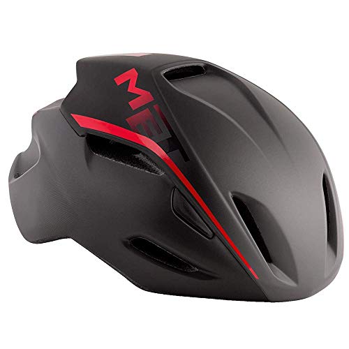 Met Helm Decke Schwarz Rot L (59-62) Radfahren Unisex Erwachsene Mehrfarbig von MET