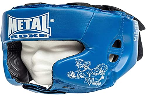 METAL BOXE MB117 Kopfschutz/Helm fürs Boxen/Kampfsport Erwachsene blau von METAL BOXE