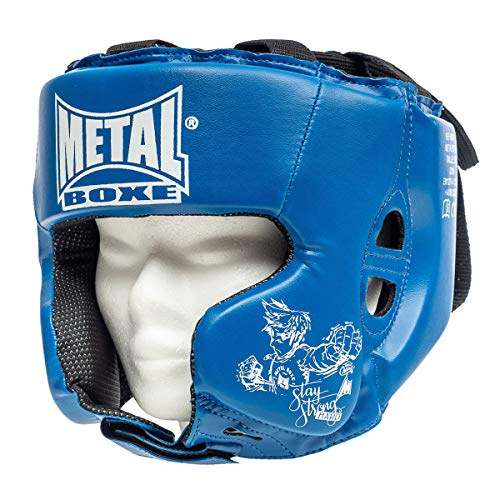 METAL BOXE MB117 Kopfschutz/Helm fürs Boxen/Kampfsport Kinder blau von METAL BOXE