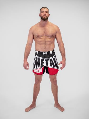 METAL BOXE Short MMA Noir/Rouge L von METAL BOXE