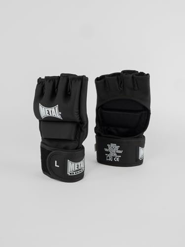 METAL BOXE Unisex – Erwachsene Gants Combat-Libre MMA Compétition sans pouce S Handschuhe, Schwarz, Small von METAL BOXE