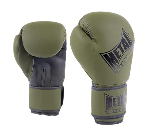 METAL BOXE Unisex – Erwachsene Gants de Boxe Entraînement Kaki 12 oz Boxhandschuhe, Khaki von METAL BOXE