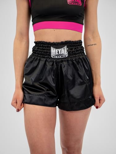 METAL BOXE Unisex – Erwachsene Short Kickboxing Extrem Noir XXL, Schwarz von METAL BOXE