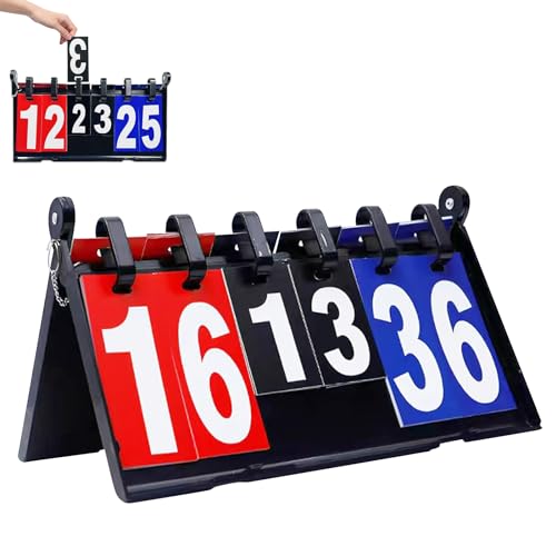 Anzeigetafel, Tragbare Flip Sport Anzeigetafel, 4-Stellige Anzeigetafe Spielstandsanzeige, Punktetafel Punktezähler, Scoreboard, Tragbare Anzeigetafel Für Basketball Badminton Volleyball Tischtennis Anzeigetafel, Tragbare Flip Sport Anzeigetafel, 4-Stellige Anzeigetafe Spielstandsanzeige, Punktetafel Punktezähler, Scoreboard, Tragbare Anzeigetafel Für Basketball Badminton Volleyball Tischtennis von MEYAGOT