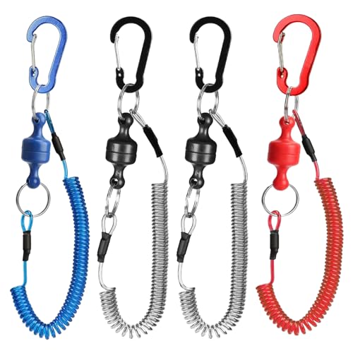 MEYAGOT Magnetische Netzfreigabe, 4 Stück Magnet Karabiner, Fliegenfischen Magnetnetz Release Retractor mit Spiralband, Angelschnalle Magnet für Angelzubehör Schnell Fischernetze Anbringen Lösen MEYAGOT Magnetische Netzfreigabe, 4 Stück Magnet Karabiner, Fliegenfischen Magnetnetz Release Retractor mit Spiralband, Angelschnalle Magnet für Angelzubehör Schnell Fischernetze Anbringen Lösen von MEYAGOT