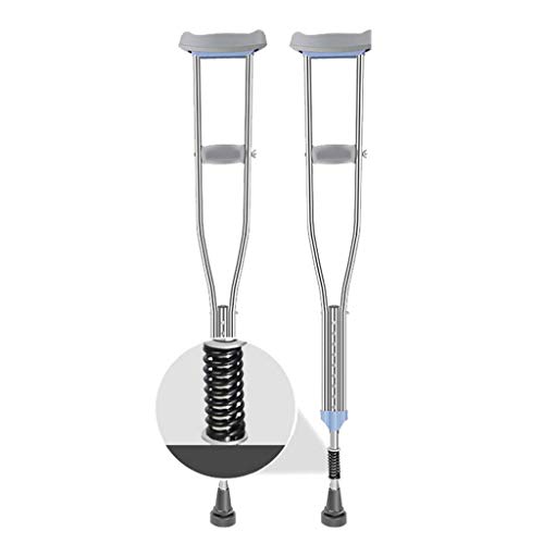 Höhenverstellbare Krücken, rutschfest, leichte Krücken unter den Krücken, Gehkrücken mit TPR-Griffen, bequem und ergonomisch, für ältere Menschen geeignet, Upgrade, mittelgroße schöne Landschaft von MFDJCBS