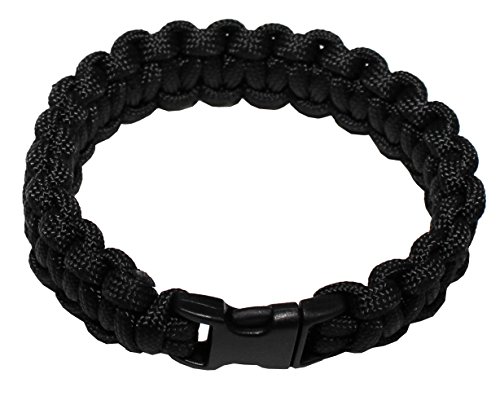 Armband, "Paracord" schwarz, Clipverschluss, Breite 1,9 cm, Größe M von MFH