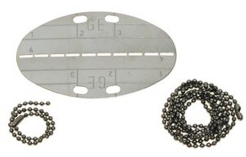 BUNDESWEHR ERKENNUNGSMARKE MIT KETTE 60 cm BUNDESWEHR ERKENNUNGSMARKE MIT KETTE 60 cm von MFH