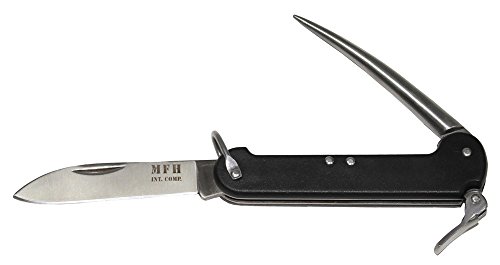 BW Marine-Taschenmesser, schwarz, Marlspieker von MFH