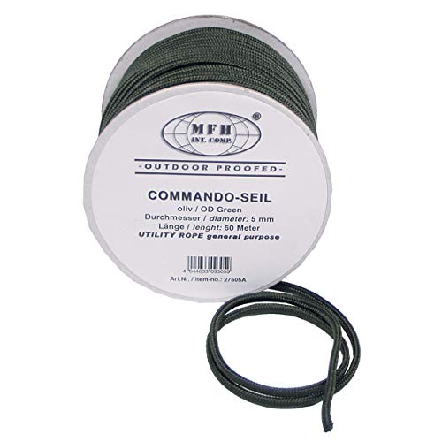 BW Seil 5mm Leine Fesseln Reepschnur 60 METER oliv 27505A BW Seil 5mm Leine Fesseln Reepschnur 60 METER oliv 27505A von MFH