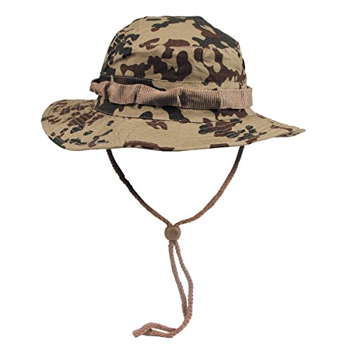 MFH Buschhut US mit Kinnband GI Boonie Rip Stop, M(57), Beige - Camouflage von MFH