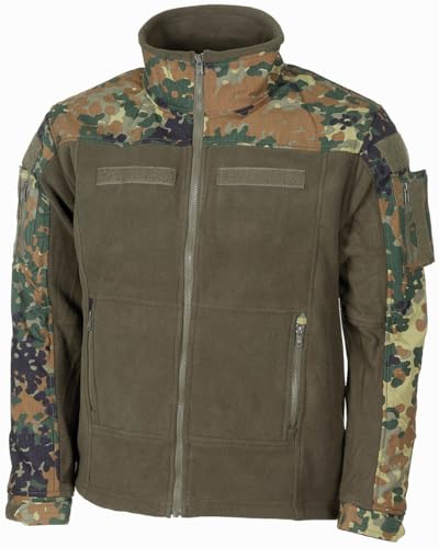 MFH Fleece-Jacke Combat (DE/NL/SE/PL, Alphanumerisch, M, Regular, Regular, flecktarn) von MFH