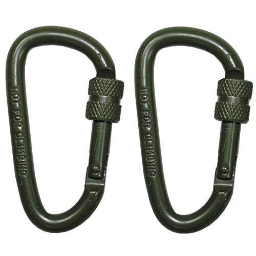 MFH Karabiner, Schraubverschluss, D 6mmx6cm, 2er Pack, Oliv MFH Karabiner, Schraubverschluss, D 6mmx6cm, 2er Pack, Oliv von MFH