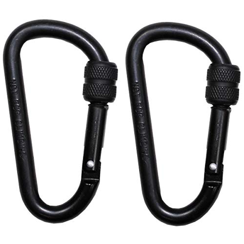 MFH Karabiner, Schraubverschluss, D 8mmx8cm, 2er Pack, schwarz MFH Karabiner, Schraubverschluss, D 8mmx8cm, 2er Pack, schwarz von MFH