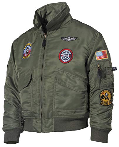 MFH US Kinder-Pilotenjacke, CWU, mit Fliegerabzeichen (Oliv, XL) MFH US Kinder-Pilotenjacke, CWU, mit Fliegerabzeichen (Oliv, XL) von MFH