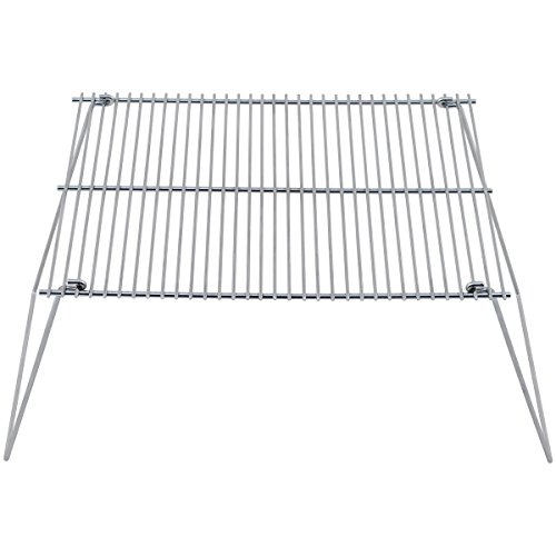 MFH Klappbarer Grillrost 38 x 25 cm Outdoor Grillgitter zum Aufstellen Rost Strandgrill von MFH