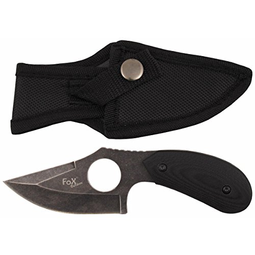 MFH Kompaktes Messer mit Fingerloch und feststehender Klinge Schwarz Angelmesser Jagdmesser Trapper Outdoormesser Ritter Mittelalter Survival MFH Kompaktes Messer mit Fingerloch und feststehender Klinge Schwarz Angelmesser Jagdmesser Trapper Outdoormesser Ritter Mittelalter Survival von MFH