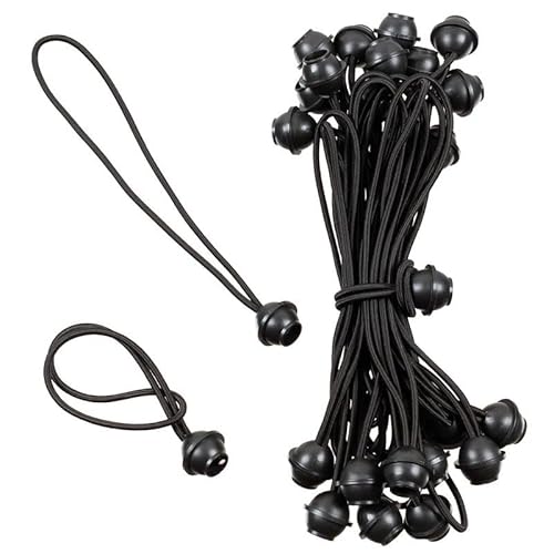 MFH Spanngummi mit Kugel Schwarz 25er Pack MFH Spanngummi mit Kugel Schwarz 25er Pack von MFH