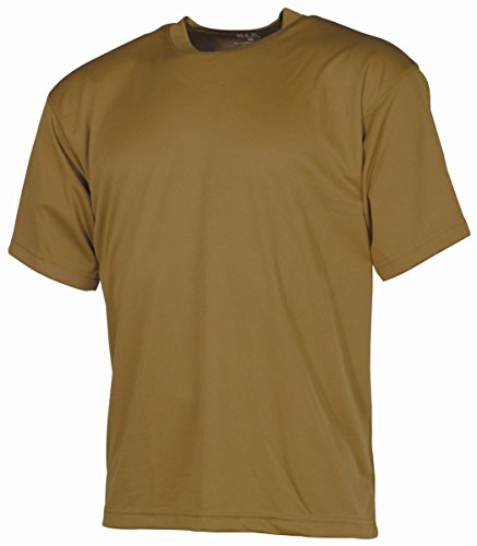 MFH US Army Tactical T-Shirt Taktisches Shirt Tarnschirt Kurzarm Rundhals Herrenshirt (Coyote Tan/L) von MFH