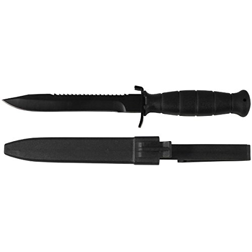 MFH Österreichisches Bundesheer Feldmesser Jagdmesser Trapper Outdoormesser Ritter Mittelalter Survival (Schwarz) von MFH