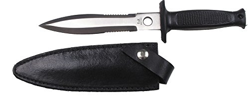MFH 45063 2-schneidiges Stiefelmesser mit Gummigriff und Scheide MFH 45063 2-schneidiges Stiefelmesser mit Gummigriff und Scheide von MFH