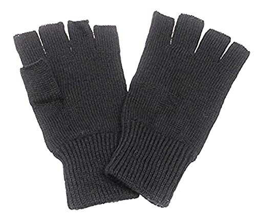 Strick-Handschuhe, schwarz, ohne Finger, Größe L von MFH