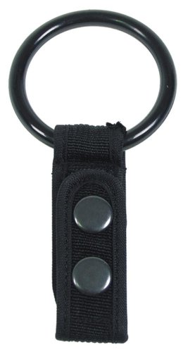 Taschenlampenhalter mit Ringund Nylonclip, schwarz von MFH
