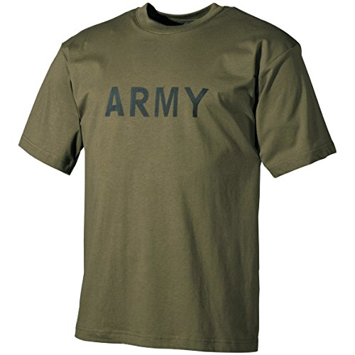 MFH Herren T-Shirt Olive mit Armee Drucken Größe M MFH Herren T-Shirt Olive mit Armee Drucken Größe M von MFH