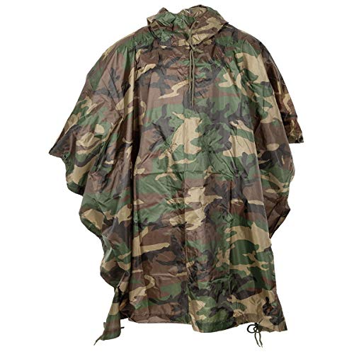 MFH US Poncho Ripstop (DE/NL/SE/PL, Alphanumerisch, Einheitsgröße, Regular, Regular, woodland) von MFH