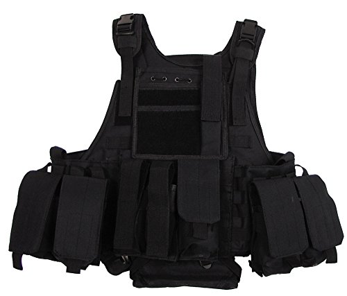Weste, "Ranger" diverse Taschen, schwarz, Modular System Weste, "Ranger" diverse Taschen, schwarz, Modular System von MFH