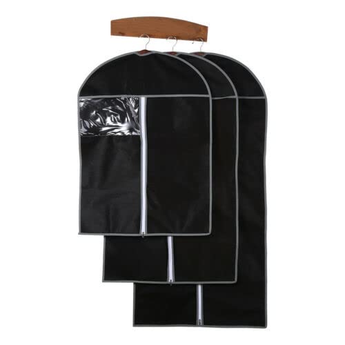 Schutztaschen for Kleiderhüllen: 1 Stück atmungsaktiver, partikelfester Aufbewahrungsschutz for Kleidungsstücke, Mäntel und Anzüge(Black,100x60cm) von MFUPR