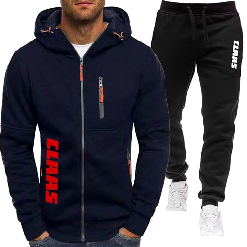 MGDQHT Trainingsanzug Herren CL_AAS Kapuzenjacke Und Sporthose, Freizeitanzug Jogginganzug Sportanzug Hoodie Mit Reißverschluss + Jogginghose Streetwear von MGDQHT