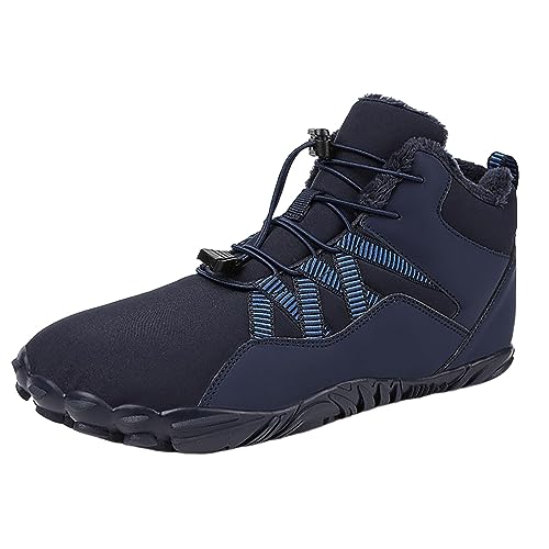 Barfußschuhe Herren Wasserdicht Fashion rutschfeste Winterschuhe Sports Wasserfest Barfussschuhe Casual Warm Schneestiefel Outdoor Boots Gefüttert Regenschuhe von MGSFGlk