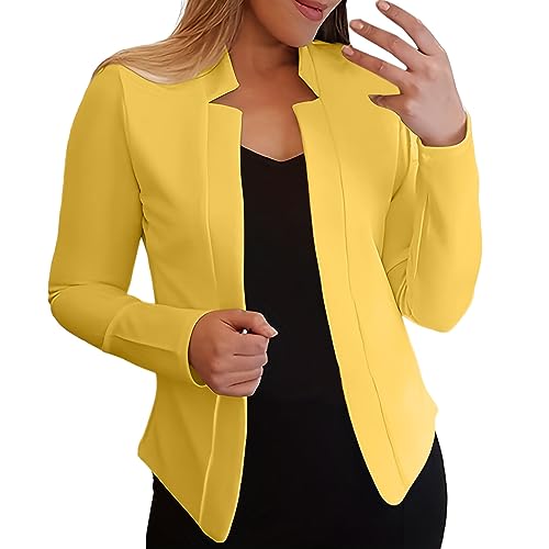 Blazer Damen Elegant Schwarzes Sportlich Jackett Oversized Freizeit Anzugjacke Festliche Elegante Anzug Casual Slim Fit Regular Stretch Langarm Party Anzugjacken von MGSFGlk