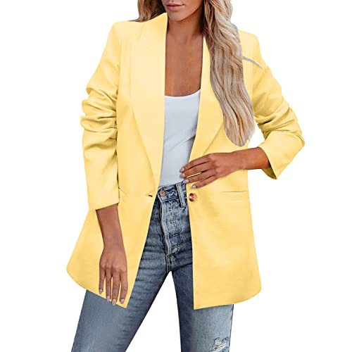 Blazer Damen Elegant Stretch Oversized Anzug Schwarzes Freizeit Jackett Slim Fit Elegante Casual Sportlich Anzugjacke Regular Festliche Party Langarm Anzugjacken von MGSFGlk