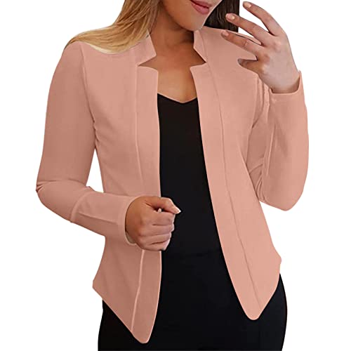 Blazer Damen Schwarz Festliche Freizeit Regular Oversized Jackett Schwarzes Elegante Anzug Sportlich Casual Anzugjacke Slim Fit Stretch Party Langarm Anzugjacken von MGSFGlk