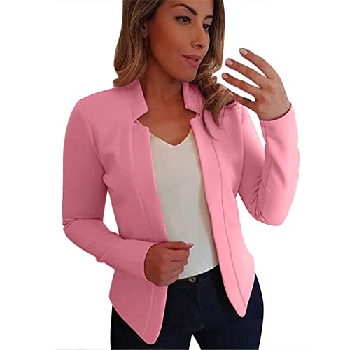 Blazer Damen Schwarz Slim Fit Freizeit Jackett Festliche Regular Anzug Casual Stretch Schwarzes Oversized Anzugjacke Elegante Sportlich Langarm Party Anzugjacken von MGSFGlk