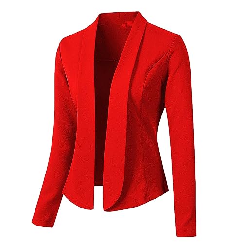 Blazer Damen Sportlich Elegante Slim Fit Jackett Casual Stretch Festliche Regular Anzug Freizeit Anzugjacke Schwarzes Oversized Party Langarm Anzugjacken von MGSFGlk