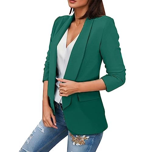 Blazer Damen Sportlich Slim Fit Festliche Anzug Oversized Stretch Anzugjacke Schwarzes Elegante Jackett Freizeit Regular Casual Party Langarm Anzugjacken von MGSFGlk