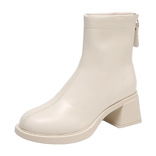 Chelsea Boots Damen Mode Bequeme Winterstiefel Trekking rutschfeste Leichte Freizeitstiefel Kurz Stiefeletten Elegant Lässig Walkingstiefel Stiefel Wasserdicht Gummistiefel von MGSFGlk