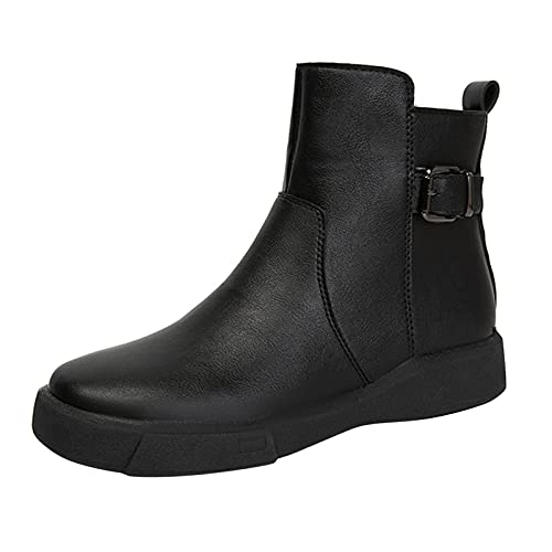 Chelsea Boots Damen Mode Elegant Arbeitsstiefel rutschfeste Bequeme Reitstiefel Kurz Stiefeletten Wasserdicht Leichte Trekking Winterstiefel Outdoor Stiefel von MGSFGlk