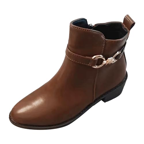 Damen Chelsea Boots Elegant Outdoor Freizeitstiefel Gummistiefel Mode Wasserdicht Reitstiefel Arbeitsstiefel Lässig Bequeme Stiefel Trekking Leichte Walkingstiefel von MGSFGlk