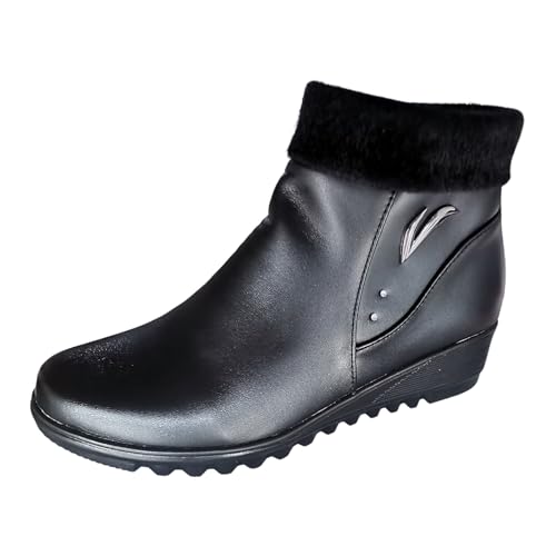 Damen Chelsea Boots Leichte rutschfeste Trekking Bequeme Outdoor Arbeitsstiefel Reitstiefel Mode Elegant Winterstiefel Freizeitstiefel Wasserdicht Kurz Stiefeletten von MGSFGlk