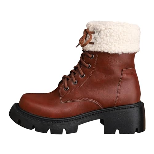 Damen Schnürstiefel Winterstiefel Winterschuhe Lässig Leichte Wanderschuhe Arbeitsschuhe Outdoors Bequem Schneeschuhe Walkingschuhe Damenschuhe Schuhe von MGSFGlk