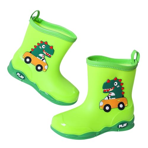 Gummistiefel Kinder Gefüttert wasserdichte Stiefel Baby Kinder Easy On Regenschuhe Stiefel für Kleinkinder Kleinkinder Kurze Regenstiefel Leichte Schuhe für regnerische Tage Boots von MGSFGlk