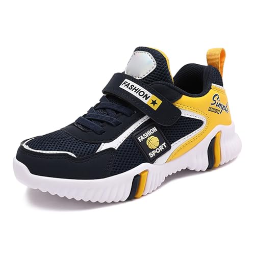 Jungen Sportschuhe Mode Atmungsaktiv Kinder Turnschuhe Klettverschluss Lässig Kinder-Laufschuhe Hallenschuhe rutschfest Leichte Joggingschuhe Tennisschuhe Ganzjahres Bequem Mädchen von MGSFGlk