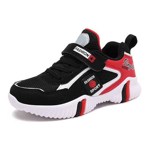 Jungen Sportschuhe Mode Atmungsaktiv Kinder Turnschuhe Klettverschluss Lässig Kinder-Laufschuhe Hallenschuhe rutschfest Leichte Joggingschuhe Tennisschuhe Ganzjahres Bequem Mädchen von MGSFGlk